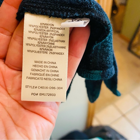 Cloth & Stone Sapphire Plaid Tie Front Button Down Shirt - Picture 7 of 8